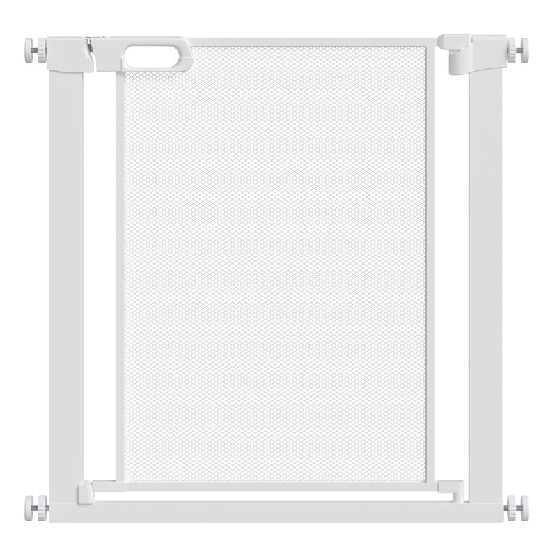 PawHut Pressure Fit Safety Gate for Stairs w/ Auto Close 75-82 cm - White
