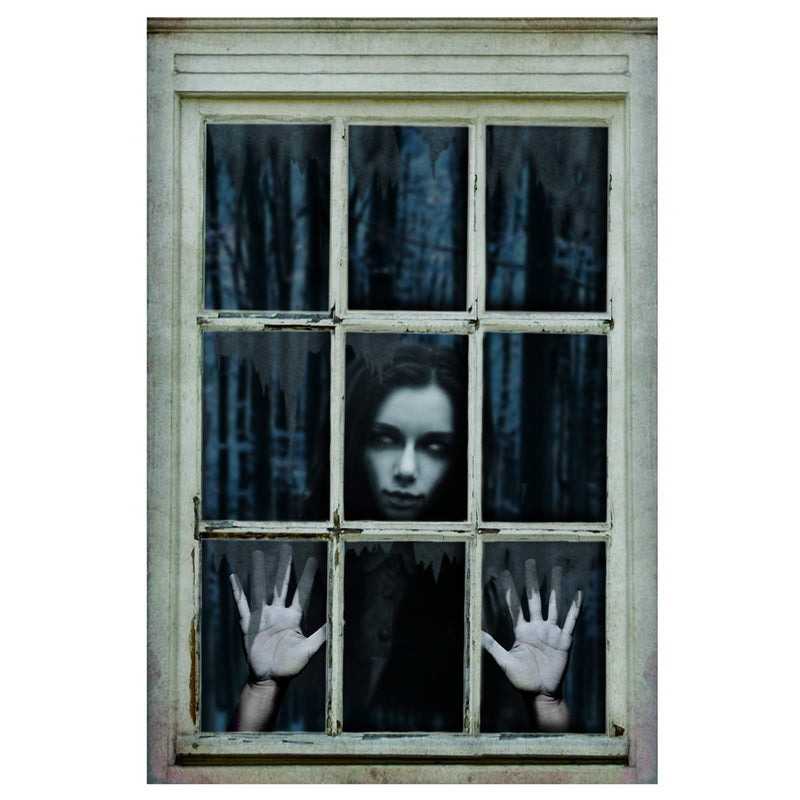 Halloween Window Poster 80x120cm - Staring Ghost Women