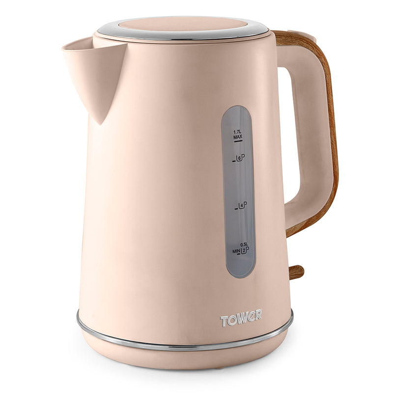 Tower Scandi 3KW 1.7L Rapid Boil Kettle - Pastel Pink
