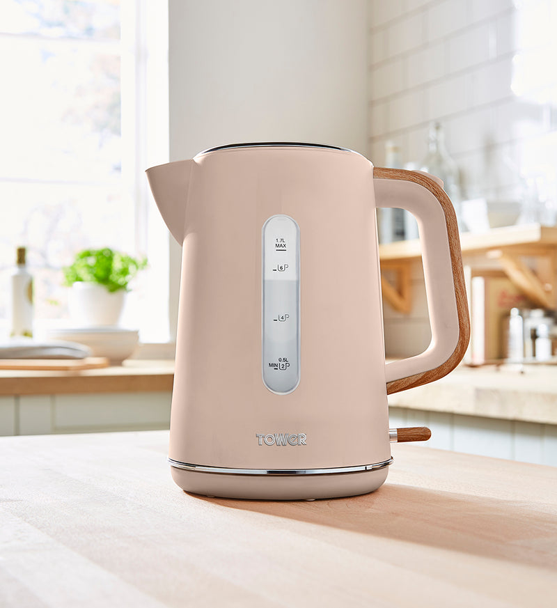 Tower Scandi Style Cordless Rapid Boil Kettle - Grey, 1.7L