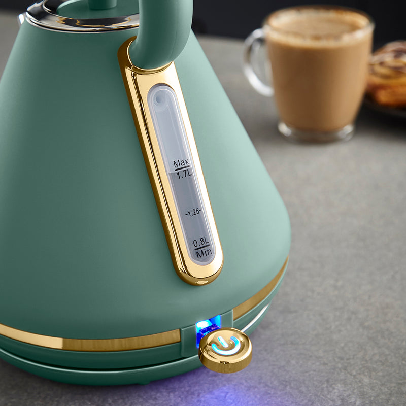 Tower Cavaletto 3KW 1.7 Litre Pyramid Kettle - Jade Green