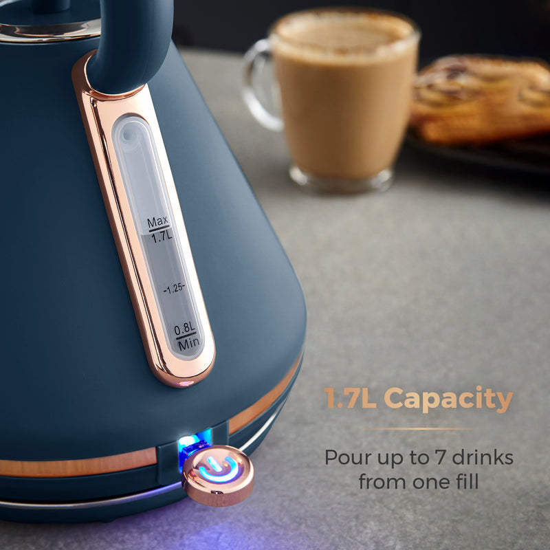 Tower Cavaletto 3KW 1.7 Litre Pyramid Kettle - Midnight Blue