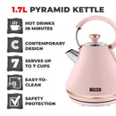 Tower Cavaletto 3KW 1.7 Litre Pyramid Kettle - Pink