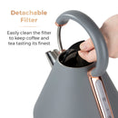 Tower Cavaletto 3KW 1.7 Litre Pyramid Kettle - Grey