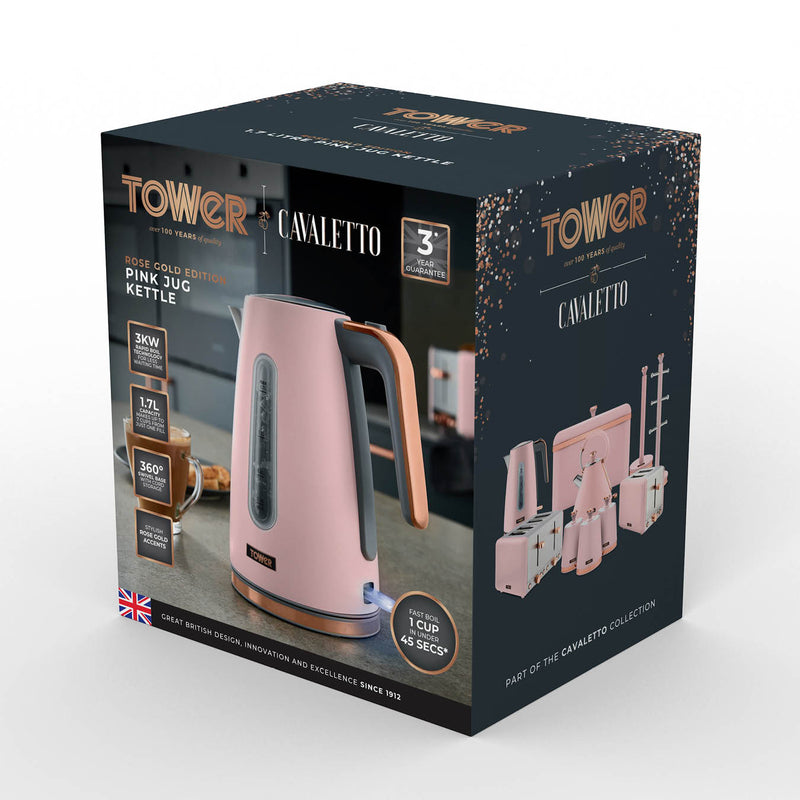 Tower Cavaletto 1.7L 3KW Jug Kettle - Pink