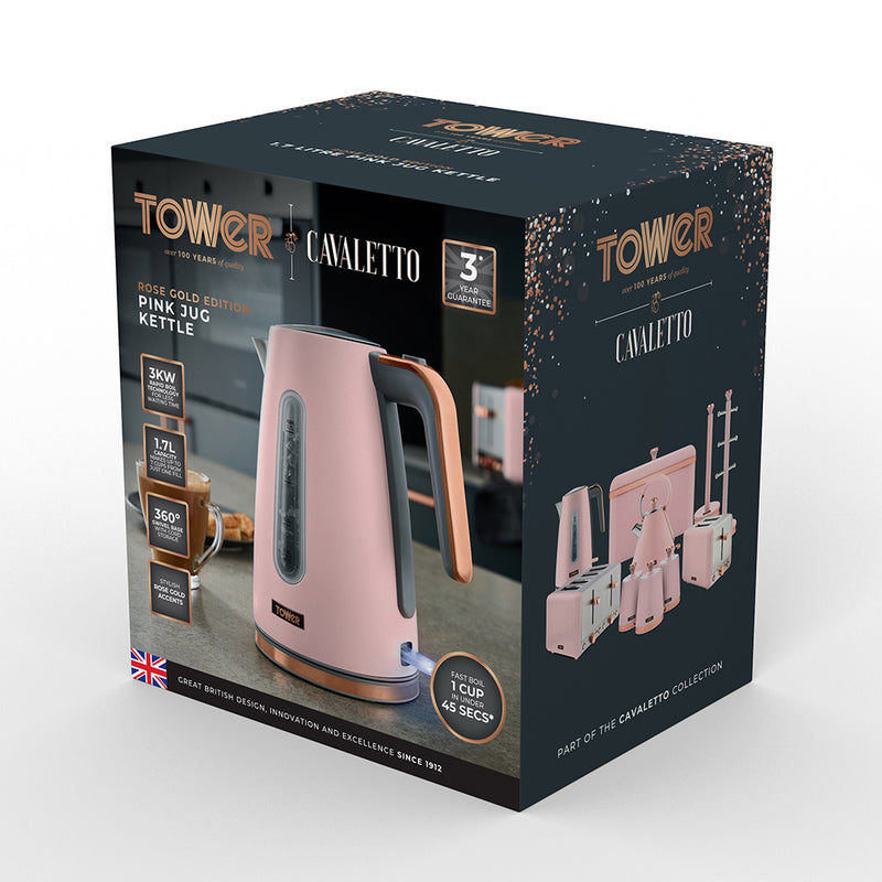 Tower Cavaletto 1.7L 3KW Jug Kettle - Pink