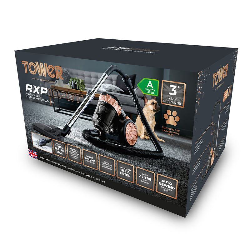 Tower RXP10PET Multi Cyclonic Cylinder Vacuum Cleaner