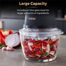 Tower Cavaletto 350W 1 Litre Glass Mini Chopper - Black