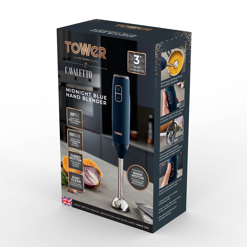 Tower Cavaletto 600W Stick Blender - Midnight Blue