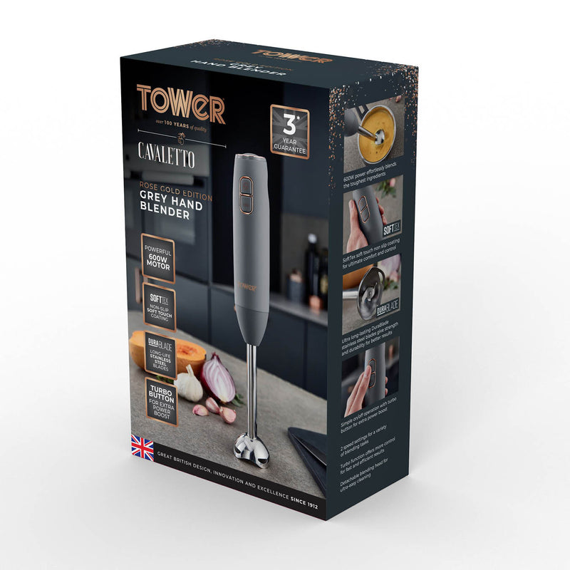 Tower Cavaletto 600W Stick Blender - Grey