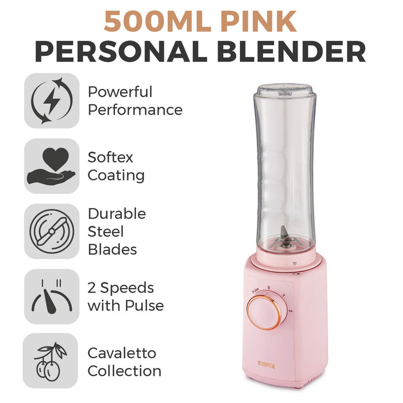 Tower Cavaletto 300W Personal Blender - Pink