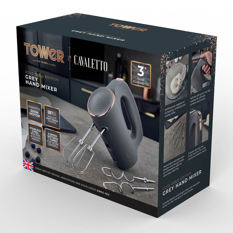 Tower Cavaletto 300W Hand Mixer - Grey