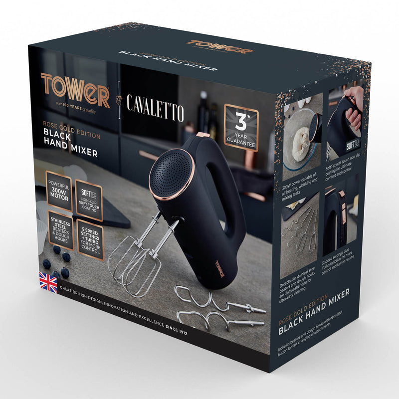 Tower Cavaletto 300W Hand Mixer - Black