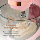 Tower Cavaletto 1000W Stand Mixer with 5L Glass Bowl - Pink