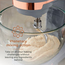 Tower Cavaletto 1000W Stand Mixer with 5L Glass Bowl - Grey