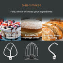 Tower Cavaletto 1000W Stand Mixer with 5L Glass Bowl - Grey