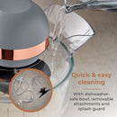 Tower Cavaletto 1000W Stand Mixer with 5L Glass Bowl - Grey