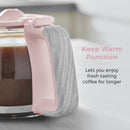 Tower Scandi 900W 1.25 Litre Coffee Maker - Pink