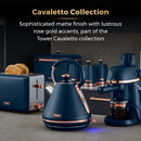 Tower Cavaletto 800W 4 Cup Espresso Machine - Midnight Blue