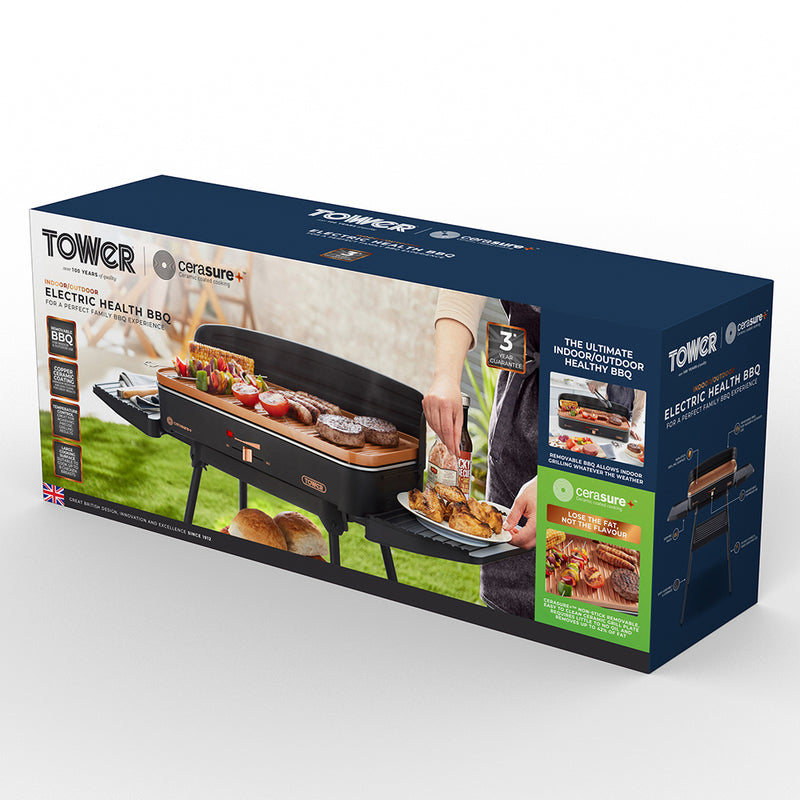 Tower Electric BBQ Grill 2200W Indoor/Outdoor