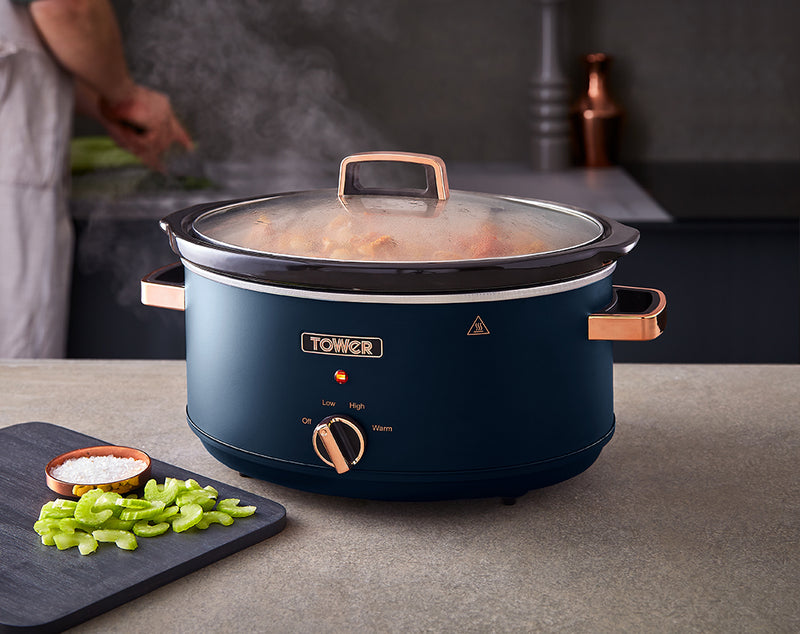 Tower Cavaletto 6.5L Slow Cooker - Midnight Blue