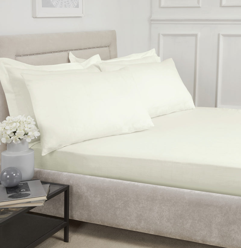 Lewis's 100% Cotton Flat Sheet Range - Cream