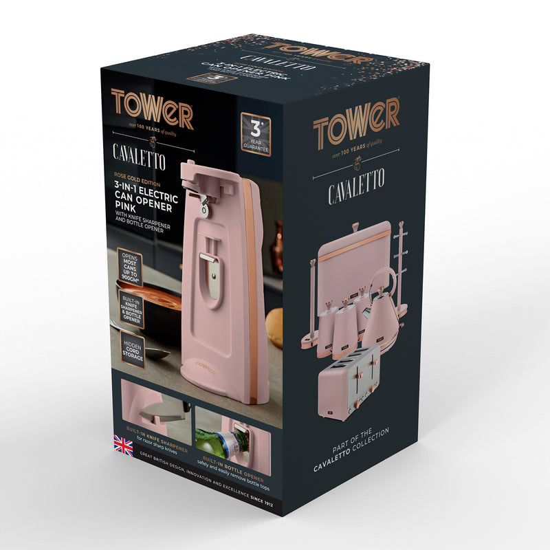 Tower Cavaletto 3 in 1 Can Opener - Pink