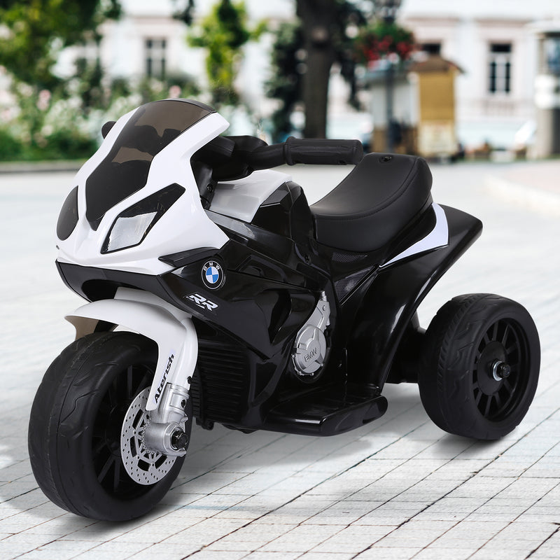 HOMCOM Kids Black Electric Ride on Motorcycle BMW S1000RR with Headlights Music