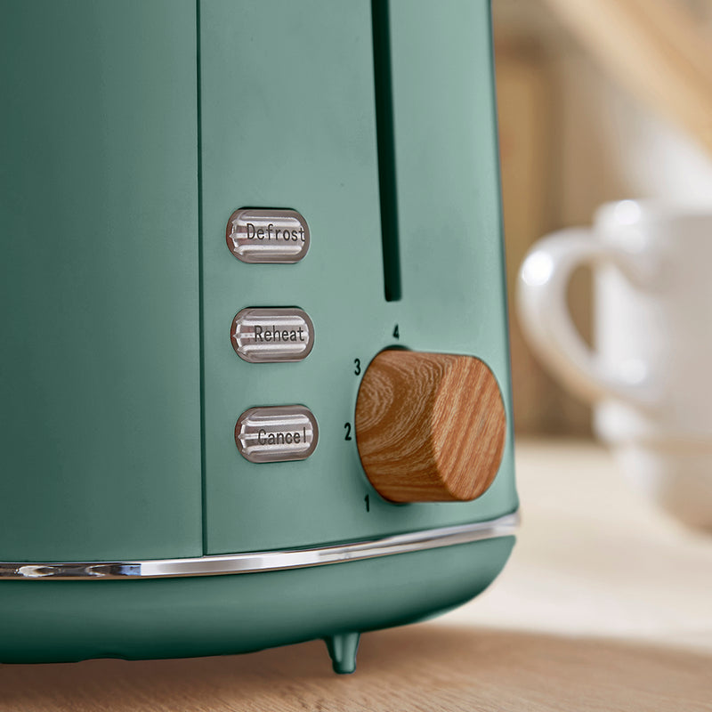 Tower Scandi 2 Slice Toaster - Jade Green