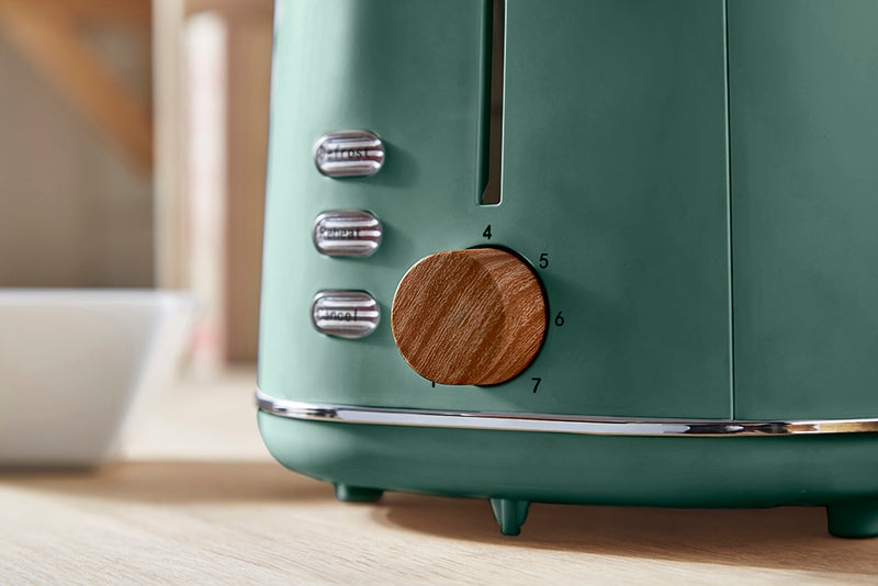 Tower Scandi 2 Slice Toaster - Jade Green