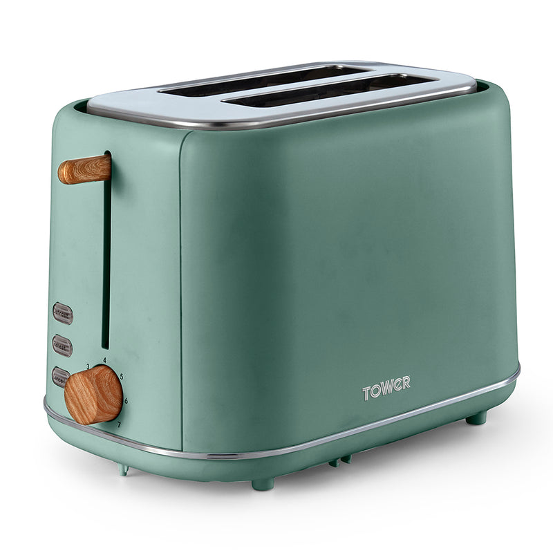 Tower Scandi 2 Slice Toaster - Jade Green