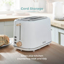 Tower Scandi 2 Slice Toaster - White