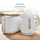 Tower Scandi 2 Slice Toaster - White