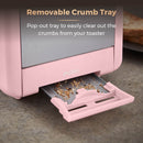 Tower Cavaletto 2 Slice Stainless Steel Toaster - Pink