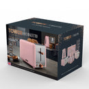 Tower Cavaletto 2 Slice Stainless Steel Toaster - Pink