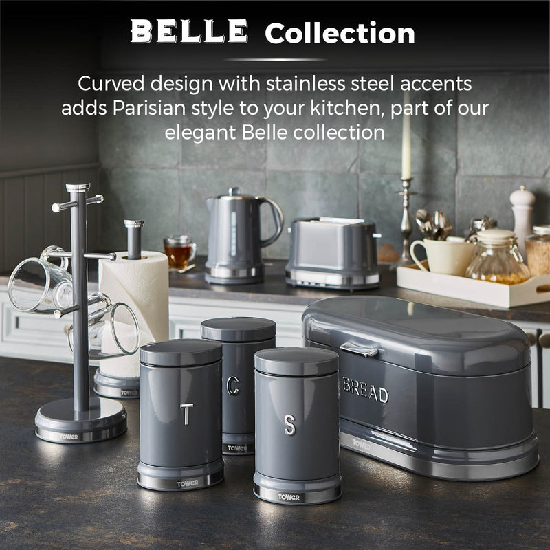 Tower Belle Collection 2 Slice Toaster - Grey