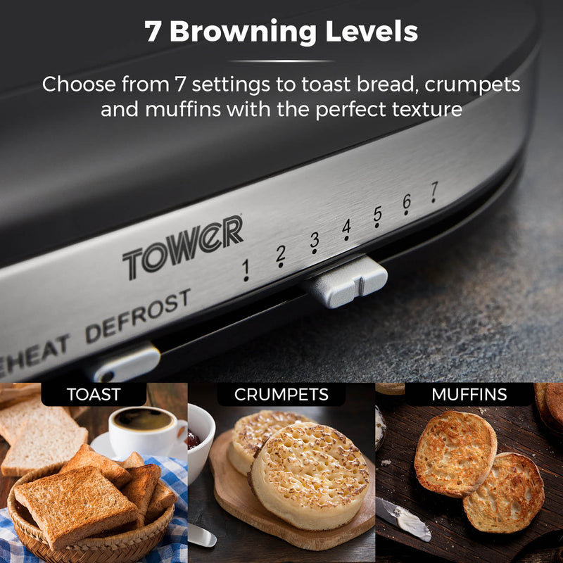 Tower Belle Collection 2 Slice Toaster - Black