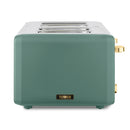 Tower Cavaletto 4 Slice Stainless Steel Toaster - Jade Green
