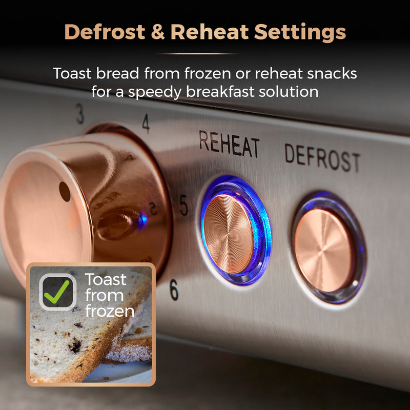 Tower Cavaletto 4 Slice Stainless Steel Toaster - Pink