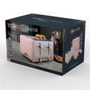 Tower Cavaletto 4 Slice Stainless Steel Toaster - Pink