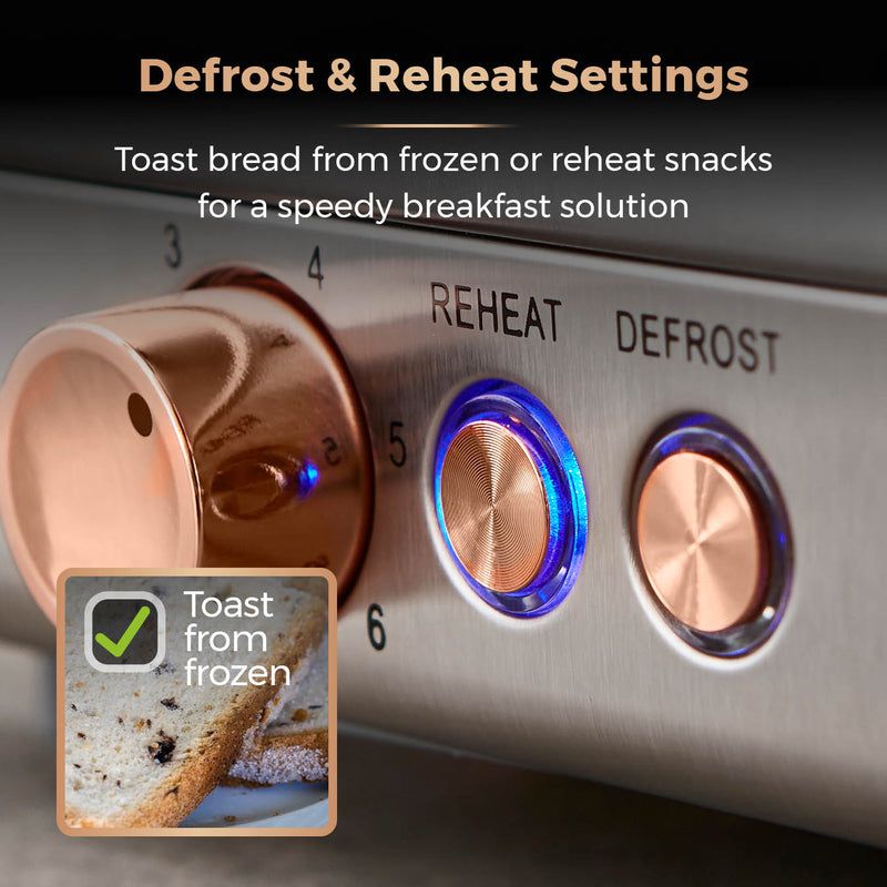 Tower Cavaletto 4 Slice Stainless Steel Toaster - Black