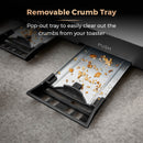 Tower Cavaletto 4 Slice Stainless Steel Toaster - Black