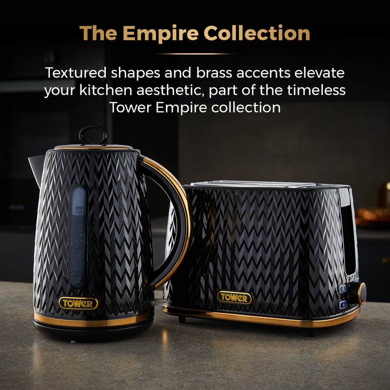 Tower Empire 2 Slice Toaster - Black