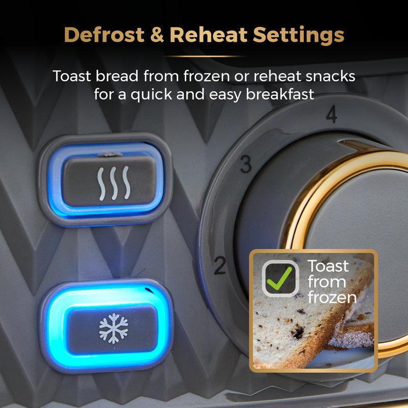 Tower Empire 2 Slice Toaster - Grey