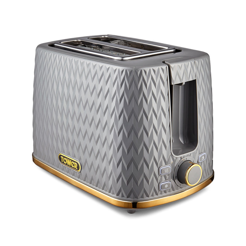 Tower Empire 2 Slice Toaster - Grey