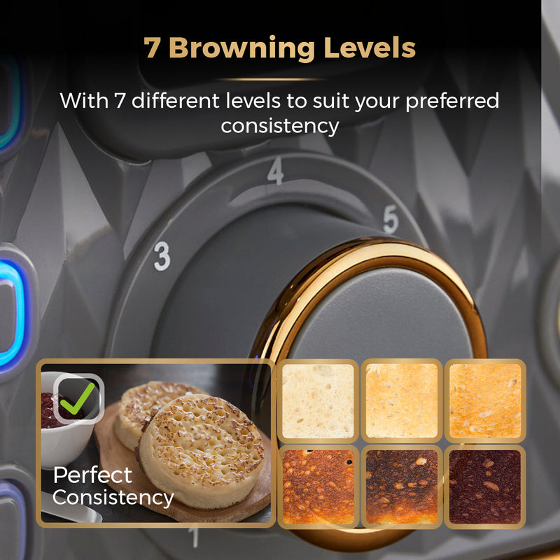 Tower Empire 4 Slice Toaster - Grey