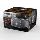 Tower Renaisance 4 Slice Toaster - Grey