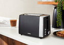 Tower Ash 2 Slice Toaster - Black