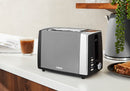 Tower Ash 2 Slice Toaster - Grey