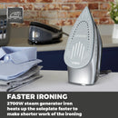 Tower 2700W Ceramic Solepate Steam Generator - Black